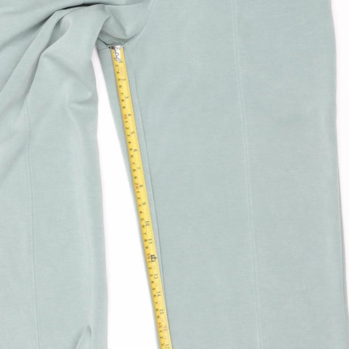 Dunnes Stores Women’s Green Wide-Leg Elastic Waist Trousers Size M