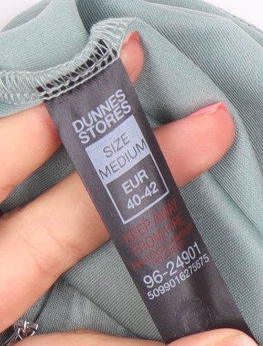 Dunnes Stores Women’s Green Wide-Leg Elastic Waist Trousers Size M
