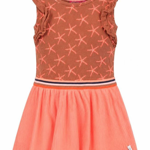 Jubel Girls Orange Starfish Skater Dress 2-3 Years Cotton Blend