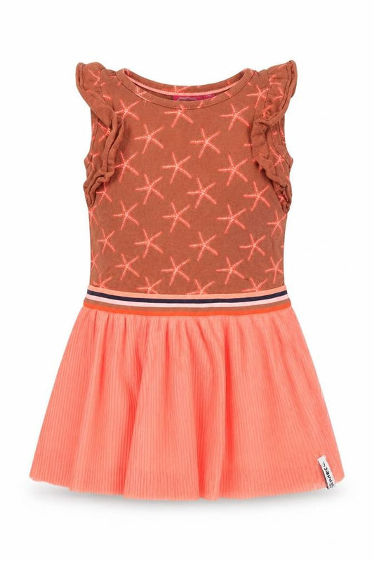Jubel Girls Orange Starfish Skater Dress 2-3 Years Cotton Blend