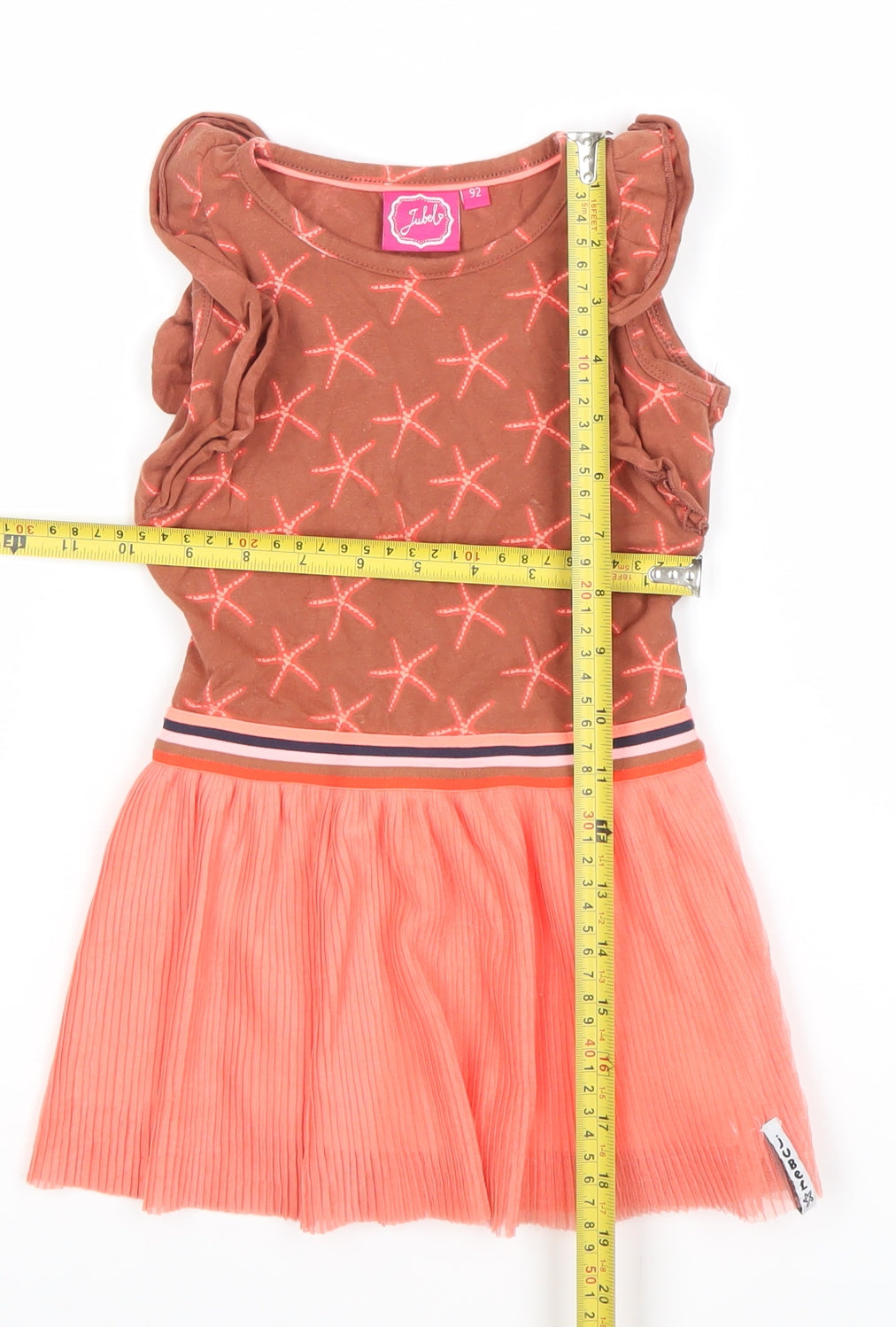 Jubel Girls Orange Starfish Skater Dress 2-3 Years Cotton Blend