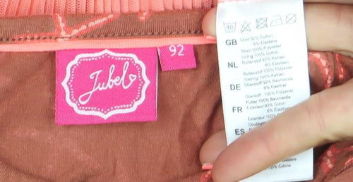 Jubel Girls Orange Starfish Skater Dress 2-3 Years Cotton Blend