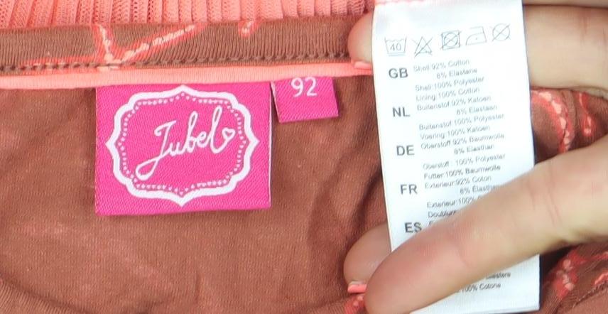 Jubel Girls Orange Starfish Skater Dress 2-3 Years Cotton Blend