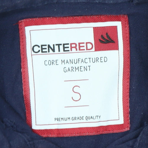 CENTERED Men's Blue Cotton Short Sleeve Polo Shirt Size S