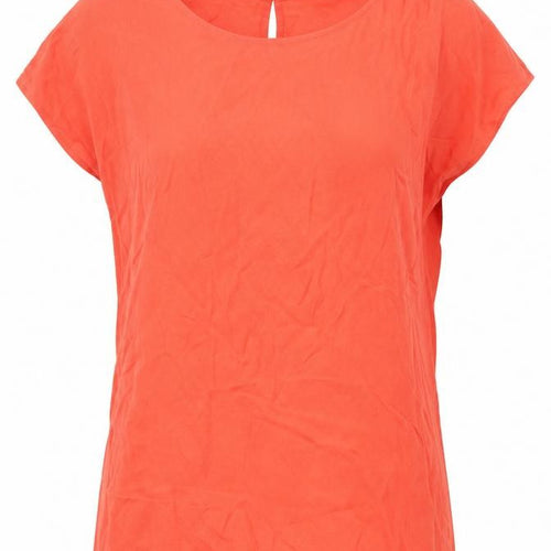 Marks and Spencer Women Orange Linen Short Sleeve Blouse Size 6