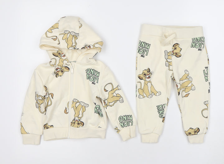 Disney The Lion King Unisex Baby Beige Hoodie & Joggers Set 9-12 Months