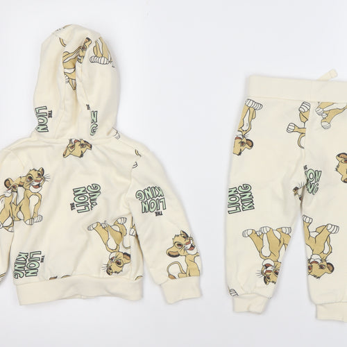 Disney The Lion King Unisex Baby Beige Hoodie & Joggers Set 9-12 Months