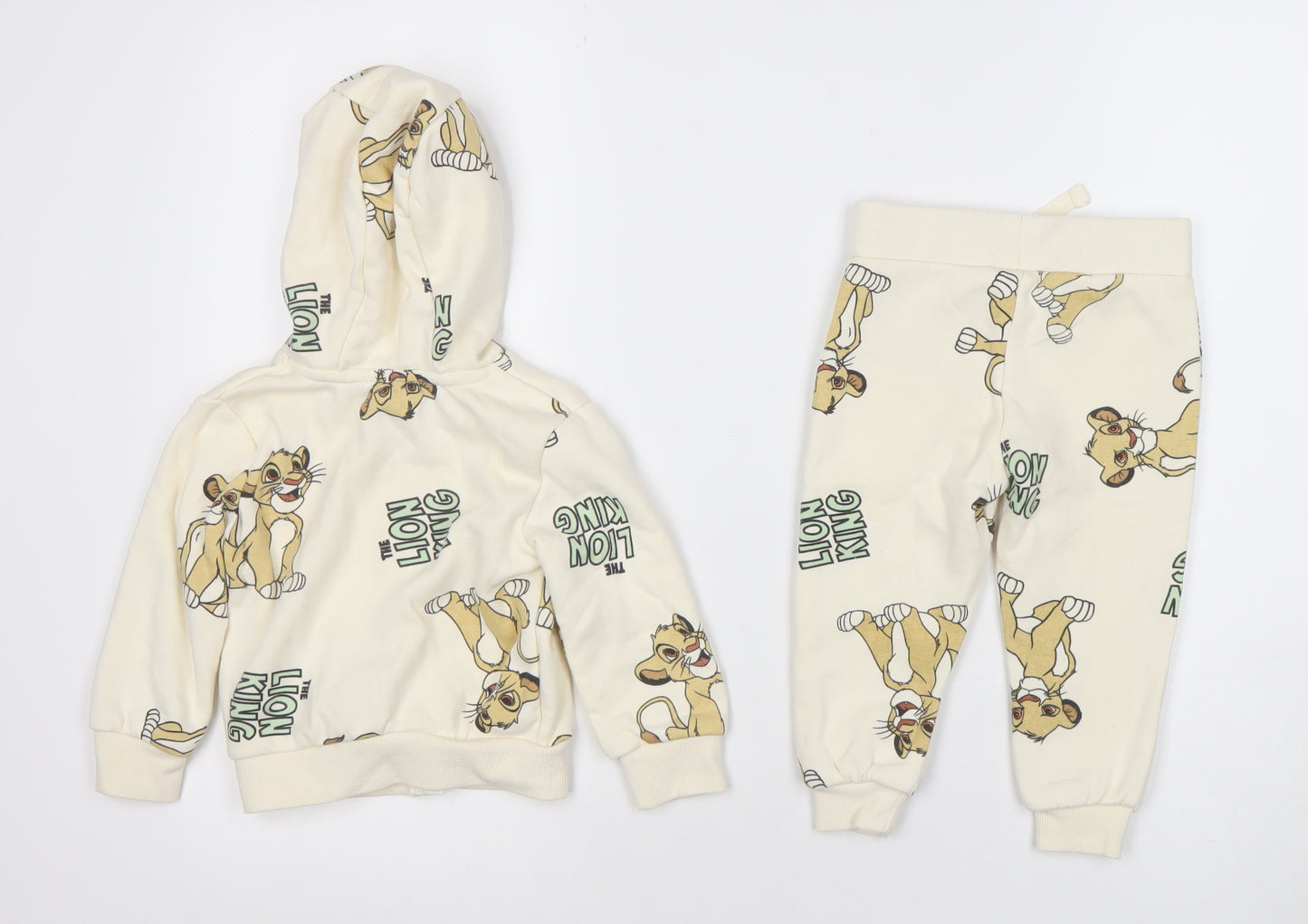 Disney The Lion King Unisex Baby Beige Hoodie & Joggers Set 9-12 Months