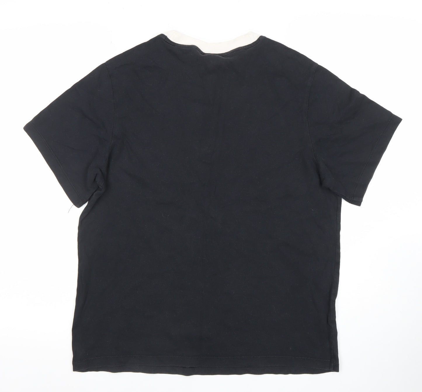 Adidas Women’s Black Ringer T-Shirt Size 12 Cotton Casual
