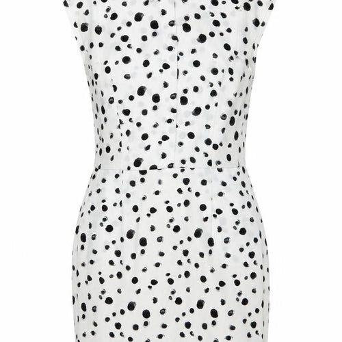 Boden Women’s White Polka Dot Viscose Sheath Dress Size 8
