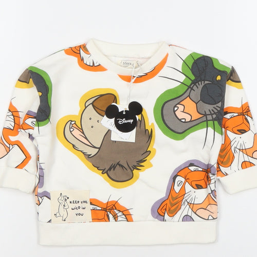 Disney Baby Unisex Multicoloured Jungle Book Long Sleeve Cotton T-Shirt 9-12M