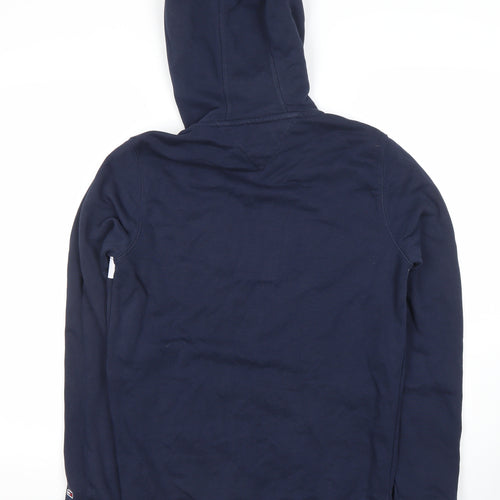 Tommy Jeans Men's Blue Pullover Hoodie Size S Logo Cotton Blend