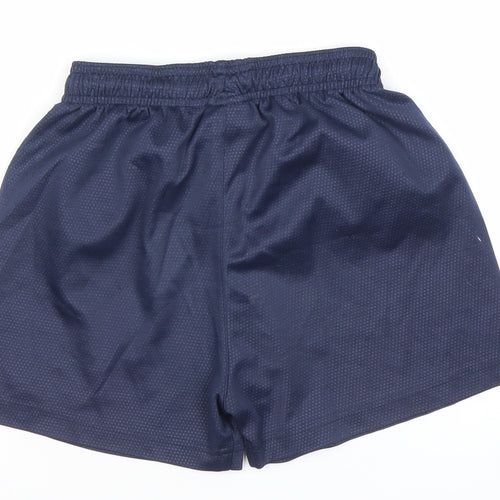 Umbro Boys Blue 28in Athletic Football Shorts Lightweight Mesh