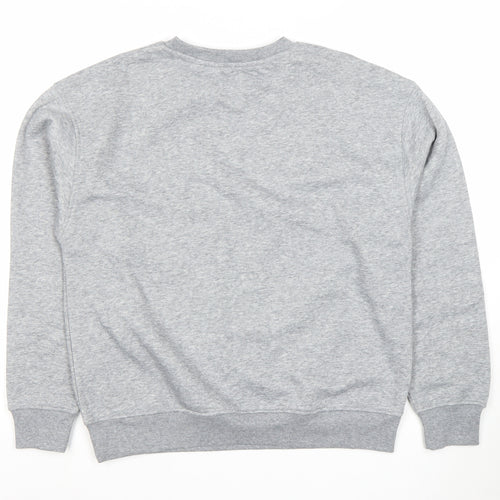 Dunnes Stores Womens Grey Marl Small Graphic Pullover Sweatshirt
