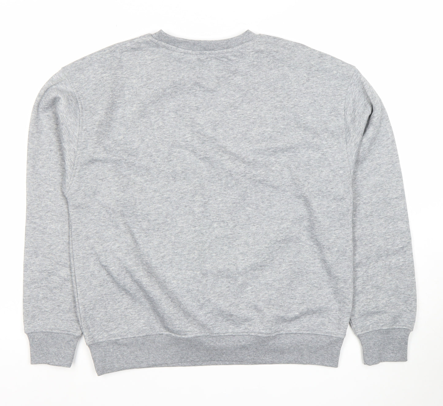 Dunnes Stores Womens Grey Marl Small Graphic Pullover Sweatshirt