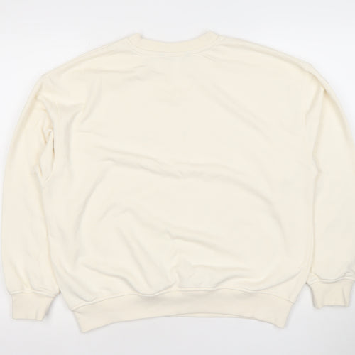 Dunnes Women Ivory Café le Marais Cotton Blend Pullover Sweatshirt Size S