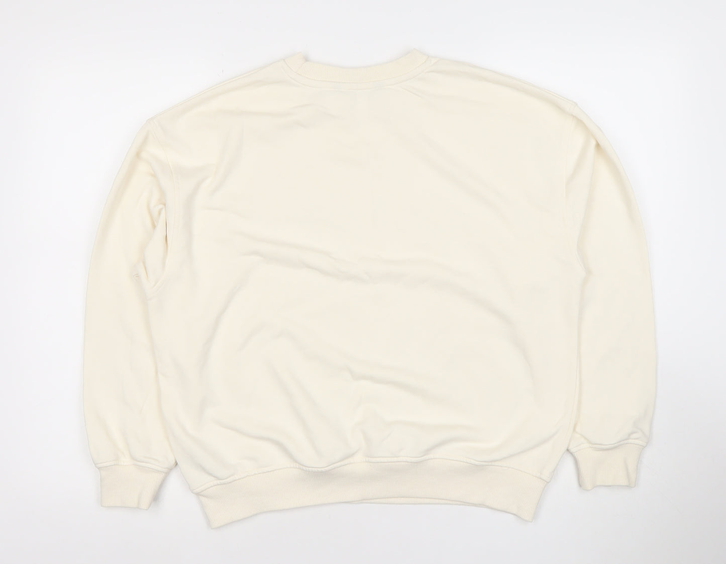 Dunnes Women Ivory Café le Marais Cotton Blend Pullover Sweatshirt Size S