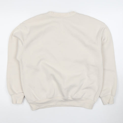 Dunnes Women Beige XS Graphic Paris Print Pullover Sweatshirt