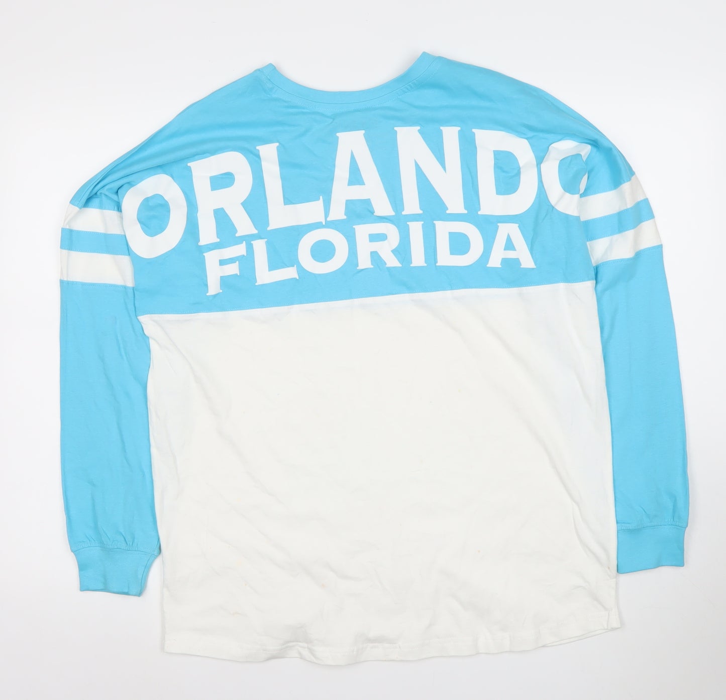 Exist Womens Blue White Orlando Florida Pullover Sweatshirt Size L