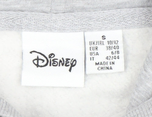 Disney Women’s Grey Hoodie Minnie Mouse Print Size 10/12 Pullover