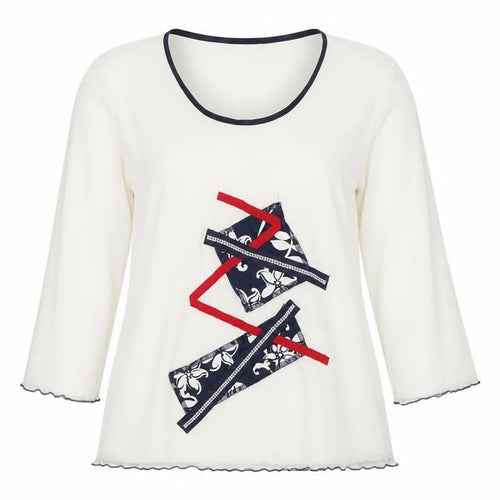 Avalon Collection Women's White 3/4 Sleeve Scoop Neck T-Shirt Size 14