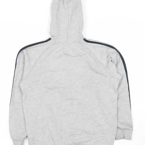 Adidas Boys Grey Full Zip Hoodie Size 11-12 Years Performance Essentials