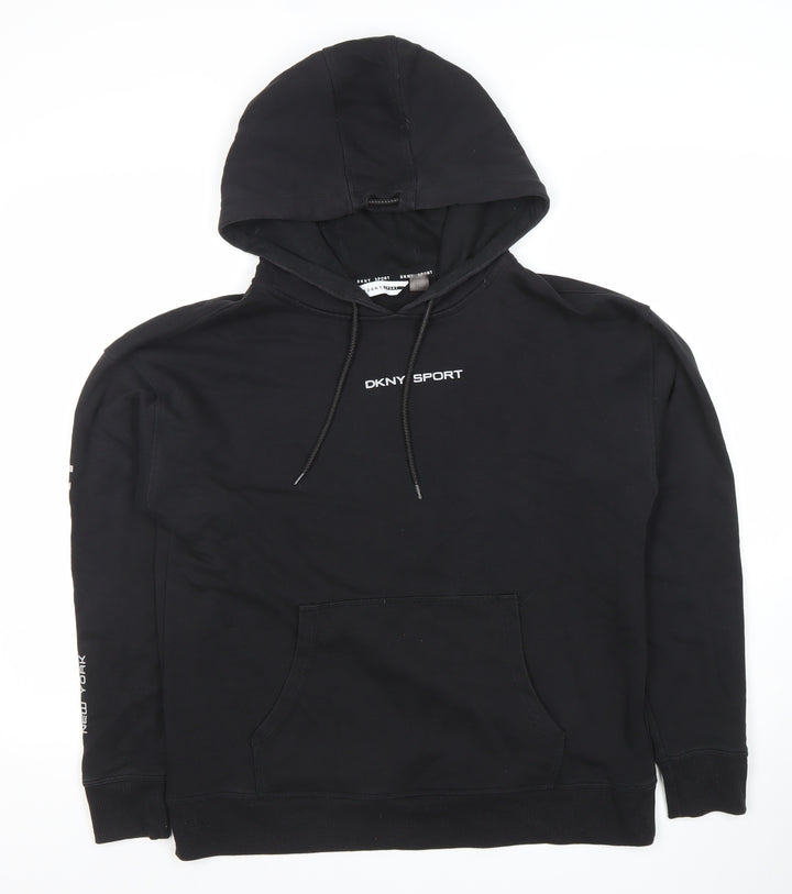DKNY Sport Women's Black Pullover Hoodie XS Cotton Blend