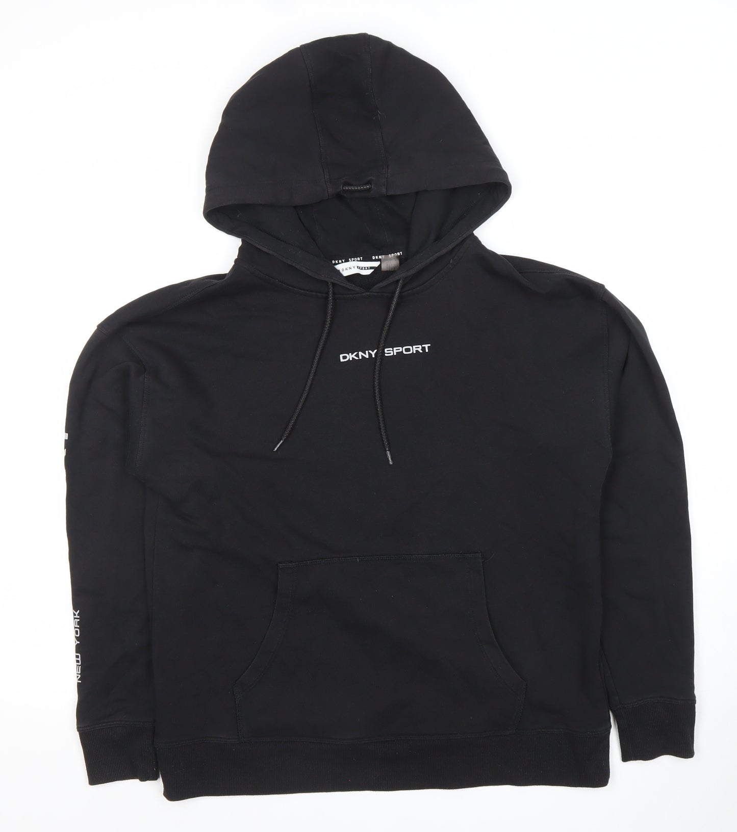 DKNY Sport Women's Black Pullover Hoodie XS Cotton Blend