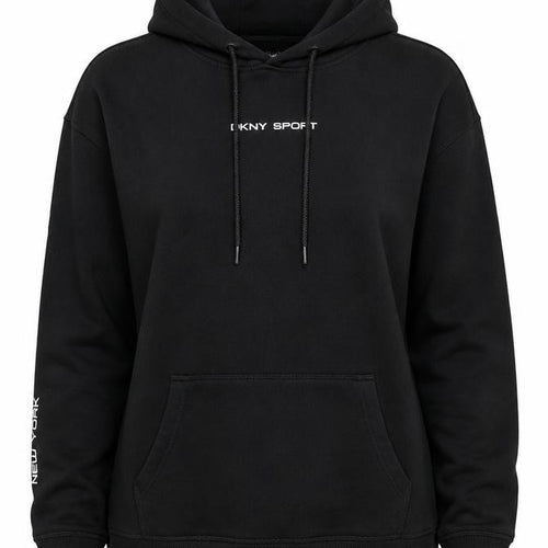 DKNY Sport Women's Black Pullover Hoodie XS Cotton Blend