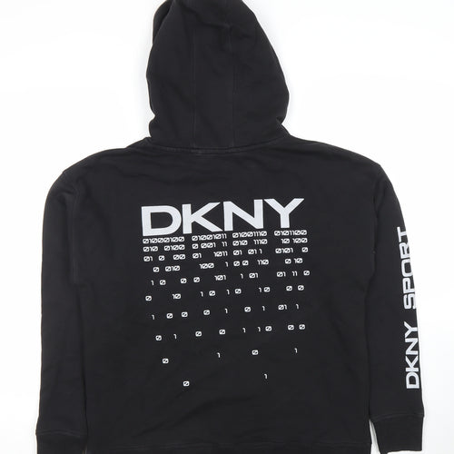 DKNY Sport Women's Black Pullover Hoodie XS Cotton Blend