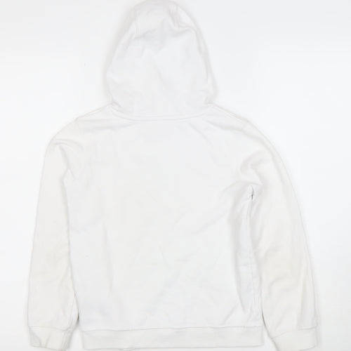 Levi's Girls White Pullover Hoodie 8 Years Fleece Logo Graphic Cotton Blend
