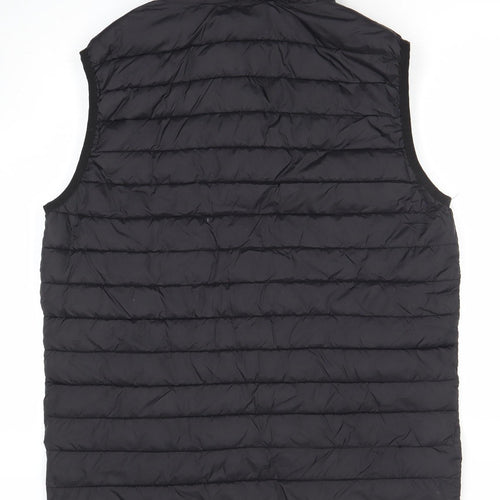 Jinhaolai Men's Black 2XL Puffer Waistcoat Full Zip Quilted Vest