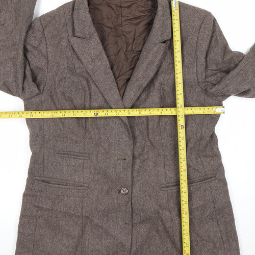 Your Sixth Sense Women’s Brown Tweed Wool Blend Blazer Size 16