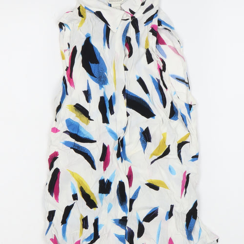 Monsoon Women's Multicoloured Viscose Sleeveless Wrap Blouse UK 10