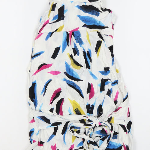 Monsoon Women's Multicoloured Viscose Sleeveless Wrap Blouse UK 10