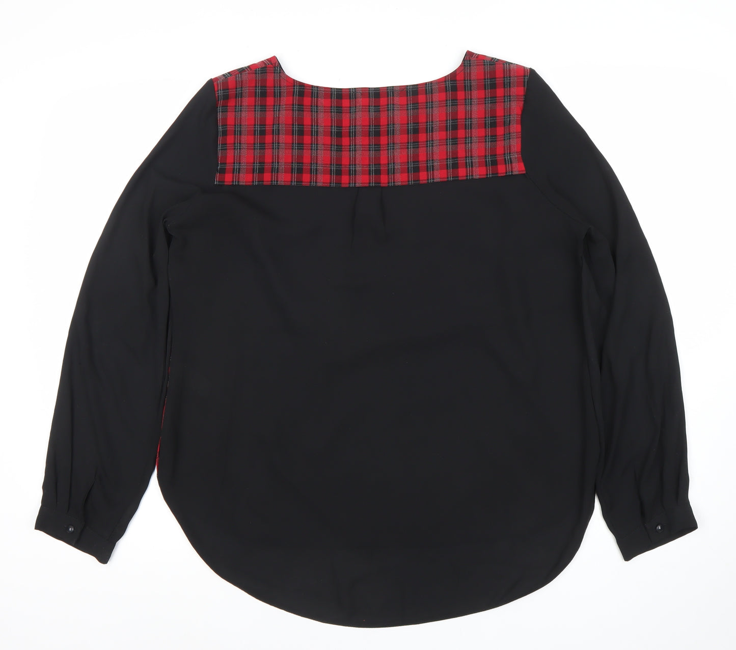 Savida Women’s Red Check Long Sleeve Blouse Size 14