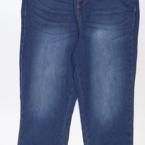 Dunnes Women’s Blue Straight Leg Stretch Jeans Size 12 Regular Denim