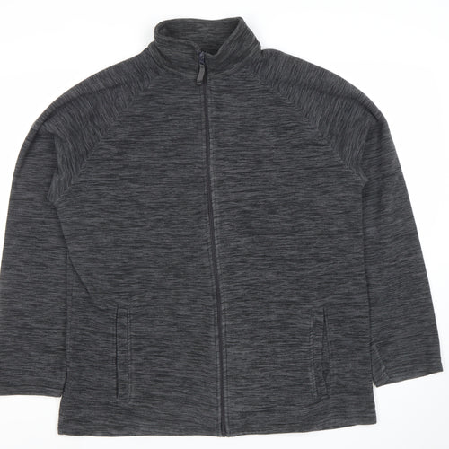 Mountain Warehouse Women Grey Full Zip Fleece Jacket Size L