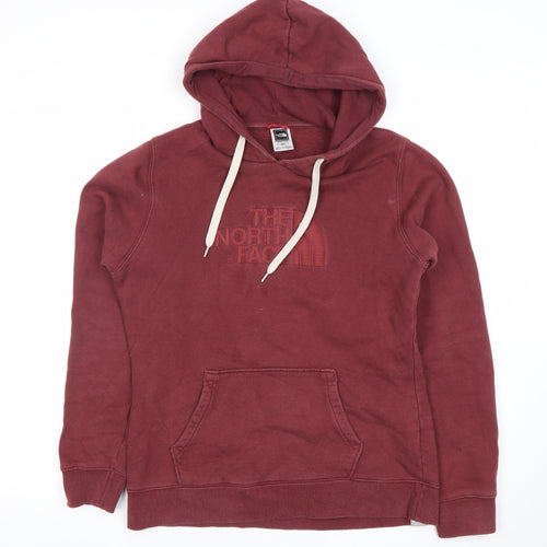 The North Face Womens Burgundy Hoodie Medium 100% Cotton Pullover