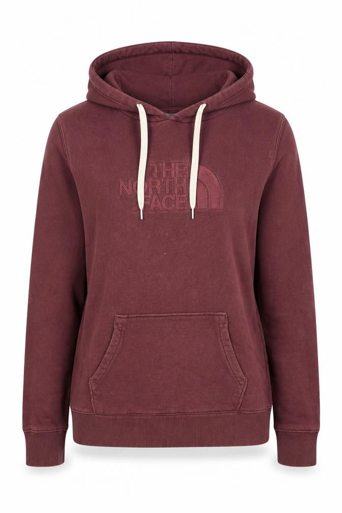 The North Face Womens Burgundy Hoodie Medium 100% Cotton Pullover