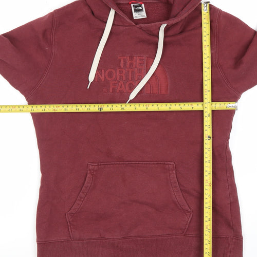 The North Face Womens Burgundy Hoodie Medium 100% Cotton Pullover
