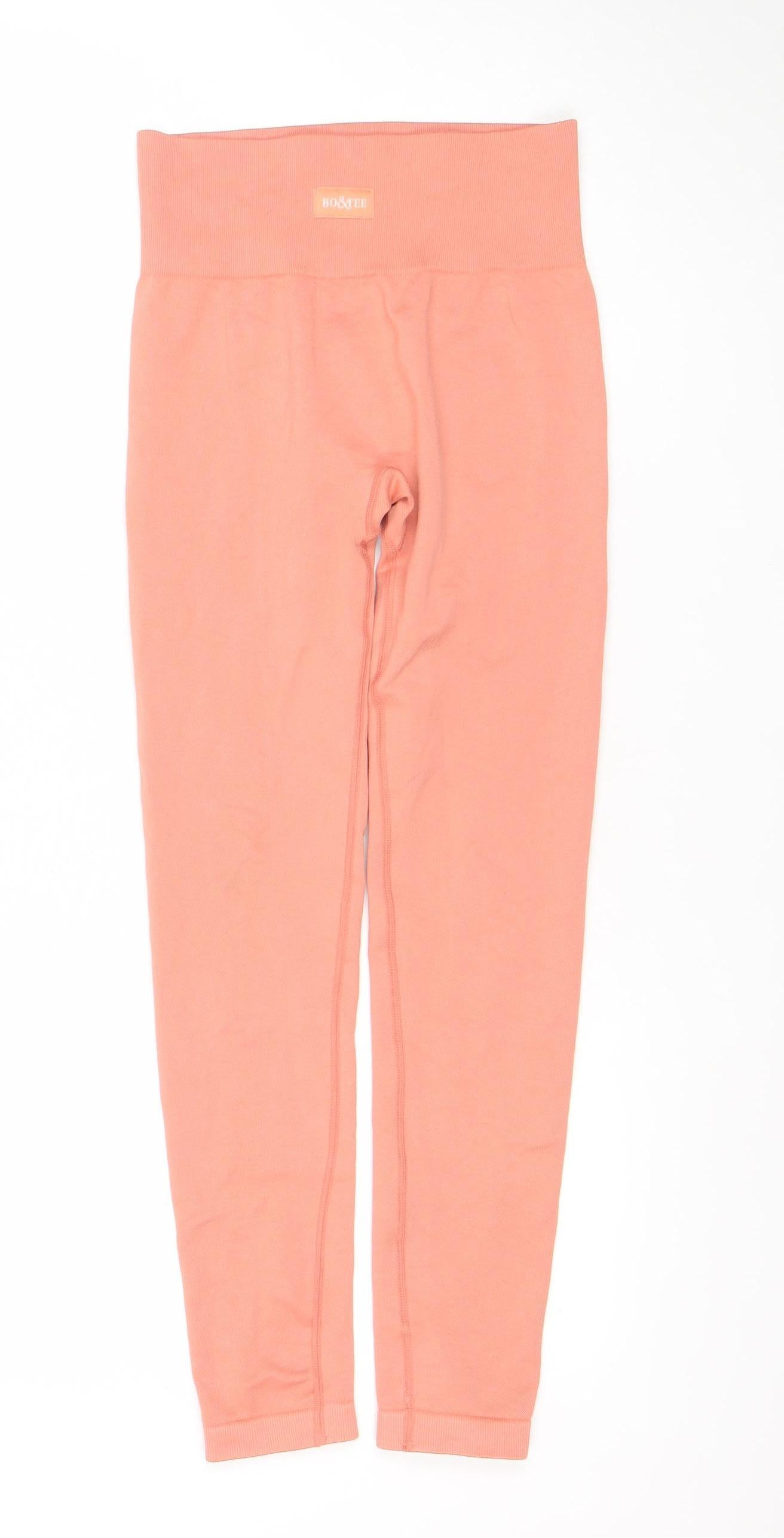 Bo+Tee Women's Coral Seamless Leggings Size S Activewear