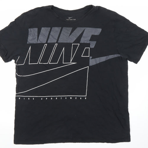Nike Men's Black Graphic Sportswear T-Shirt Size M
