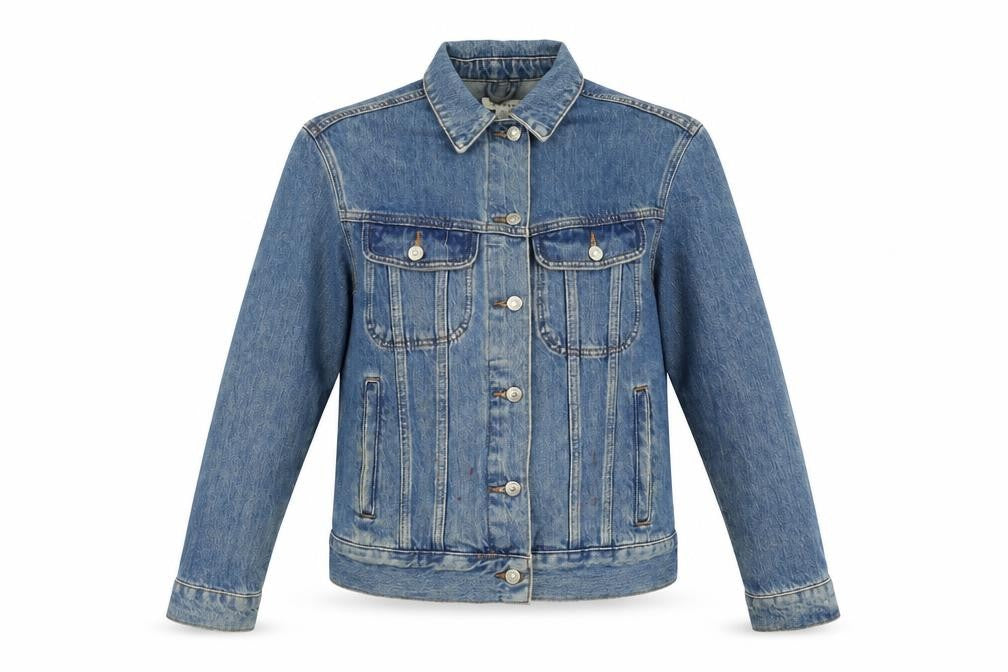 Topshop Women's Blue Denim Basic Jacket UK 8 Regular Fit