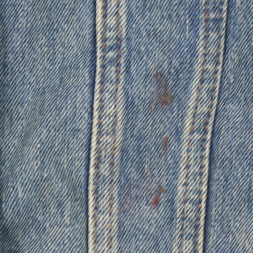 Topshop Women's Blue Denim Basic Jacket UK 8 Regular Fit