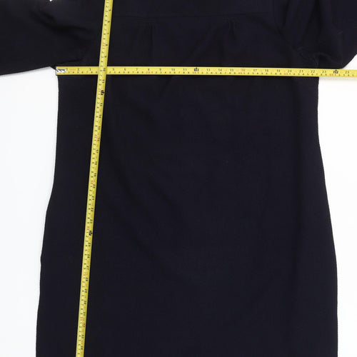Next Women Navy Blue Shift Dress Size 20 Long Sleeve Polyester Blend