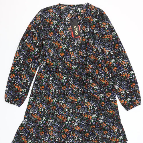 ONLY Women's Multicoloured Floral Wrap Dress XL