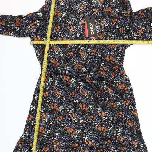 ONLY Women's Multicoloured Floral Wrap Dress XL