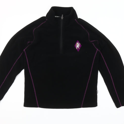 Kukri Womens Black 2XS 1/2 Zip Fleece Sweatshirt Polyester Sportswear