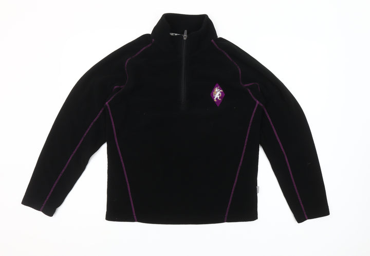 Kukri Womens Black 2XS 1/2 Zip Fleece Sweatshirt Polyester Sportswear